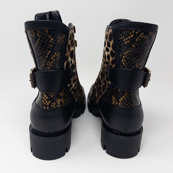 Christian Louboutin Macadamia Leopard Lace-Up Winter Boots EU 39.5 New - Picture 3 of 8